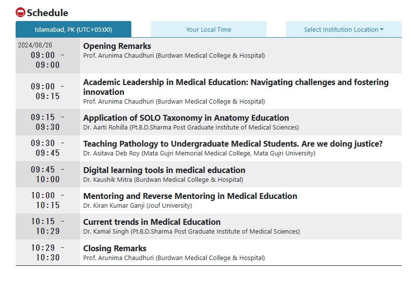 Burdwan Medical college conducting a session on Medical Education in APAN 58.