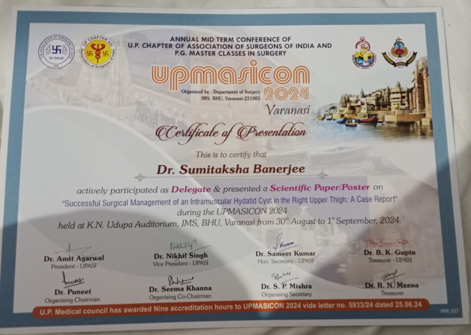 Burdwan Medical College Dr. Sumitaksha Banerjee participated in 