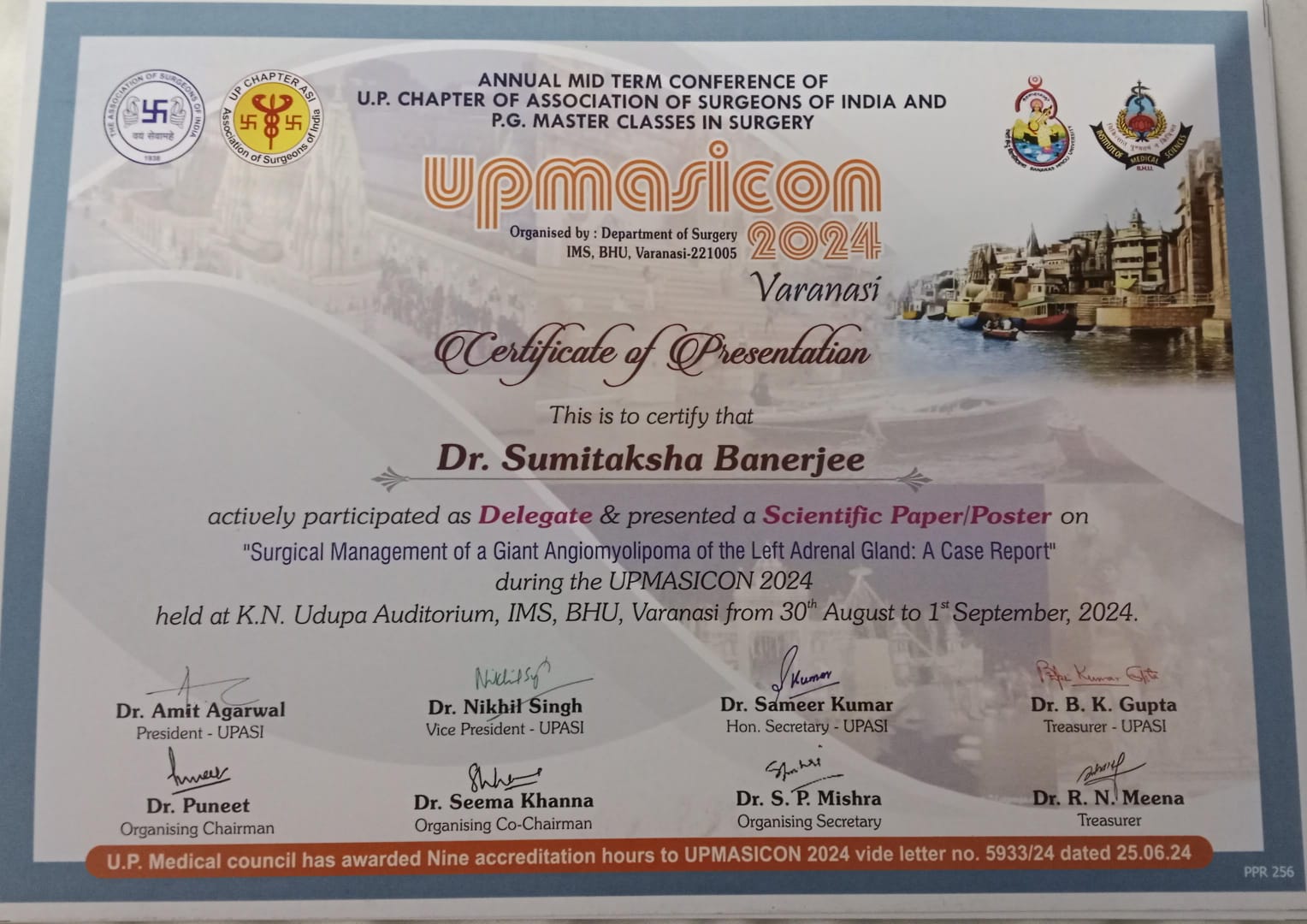 Burdwan Medical College Dr. Sumitaksha Banerjee participated in 